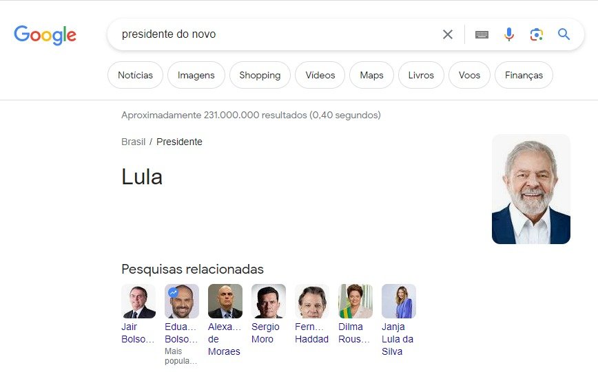 em-busca,-google-mostra-lula-como-presidente-do-partido-novo